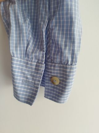 Camisa vichy azul vintage