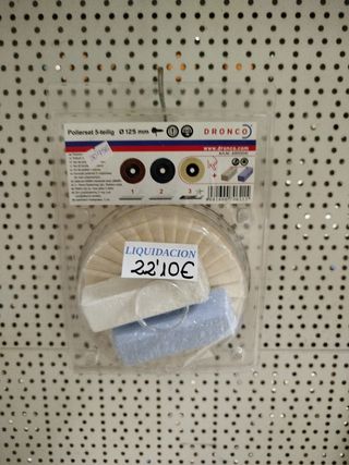 Kit pulido DRONCO 5 piezas Ø125mm