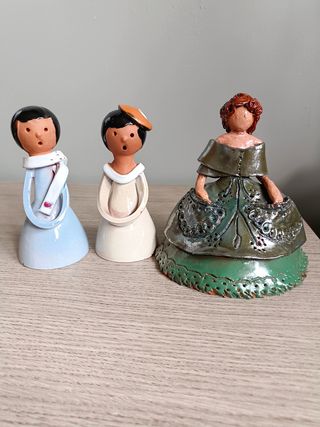 3 Figuras Decorativas Cerámica
