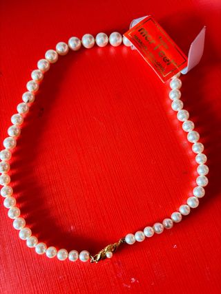 Collar perlas Mar i Cel blanco