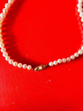 Collar perlas Mar i Cel blanco