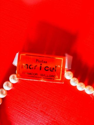 Collar perlas Mar i Cel blanco