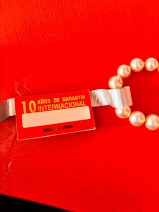 Collar perlas Mar i Cel blanco