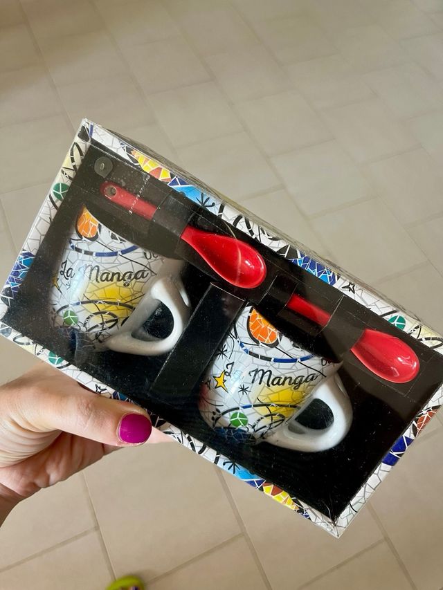 Set 2 tazzine caffè e cucchiaini