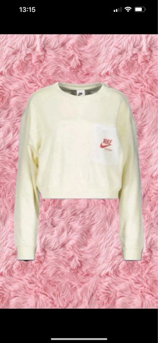 Felpa Nike gialla crop