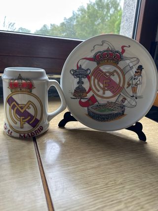 Taza y plato Real Madrid