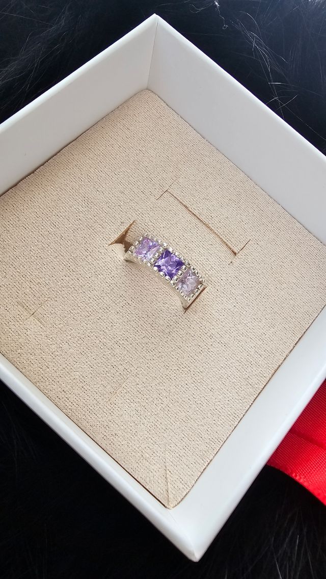Anillo plata | 3 piedras preciosas