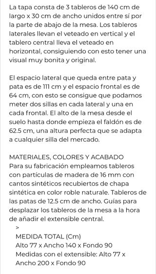 Mesa de comedor