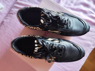 Zapatillas vintage leopardo-zebra