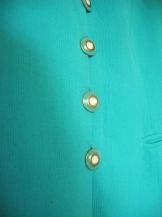 Elegante Blazer turquesa  100% pura lana virgen
