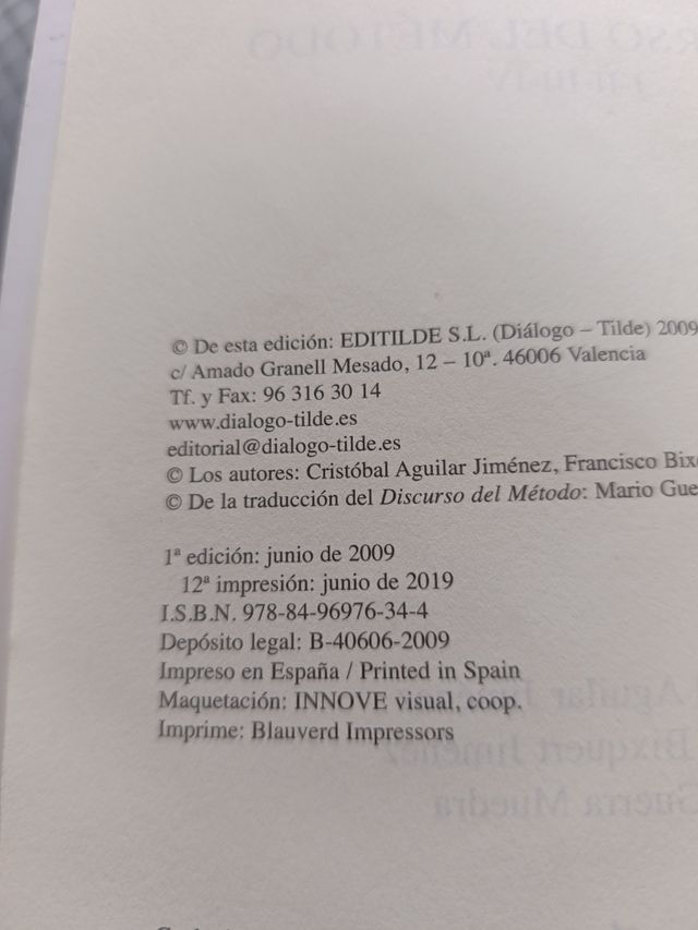 Descartes. Discurso del Método (HISTORIA DE LA ...