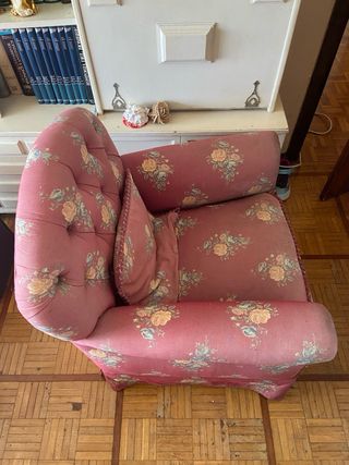 Sillón rosa - floral