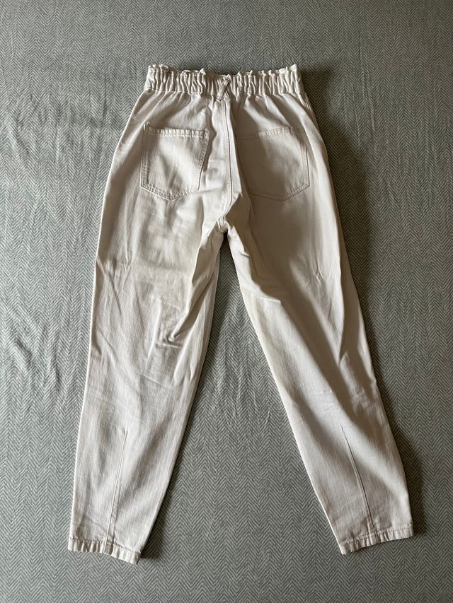 Pantalones mom | beige