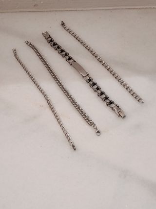 Lote de 4 pulseras de hombre 