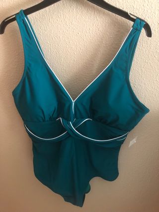 Bañador talla grande verde azulado