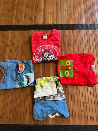 4 Camisetas niño manga corta
