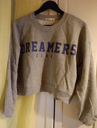 Sudadera gris cropped 