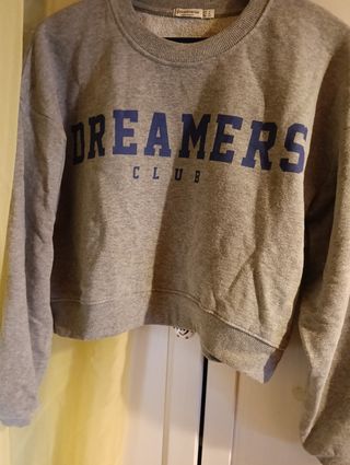 Sudadera gris cropped 