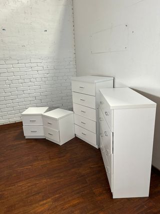 Conjunto Dormitorio Blanco Compeleto - Nuevo