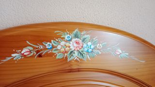 Cabecero rústico pintado a mano