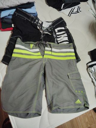 Bañadores Adidas - Grises y Verdes