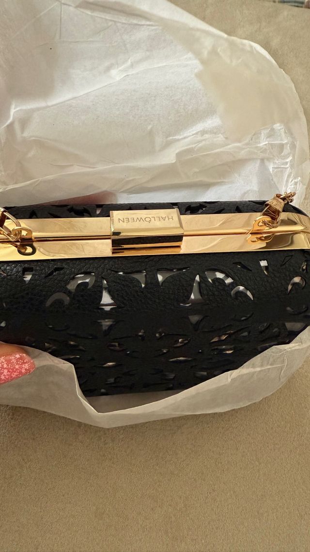 Bolso fiesta negro-dorado Halloween Jesús Del Pozo