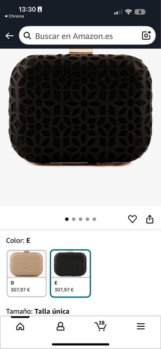 Bolso fiesta negro con dorado Halloween