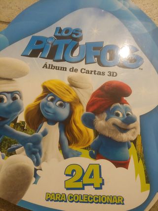 18 Cromos Pitufos 3D