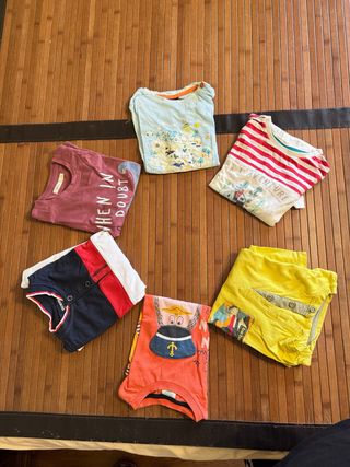 6 Camisetas Niño 4-5 años