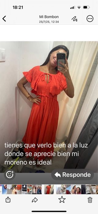 Vestido largo coral