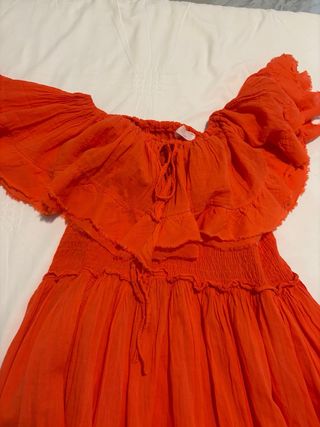 Vestido largo coral