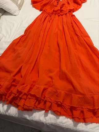 Vestido largo coral
