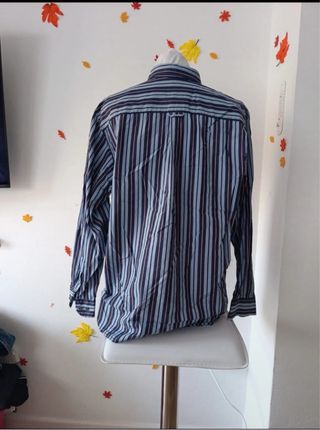 Camisa de manga larga Lacoste azul rayas