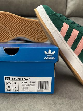 Adidas Campus - Zapatillas Verde & Rosa