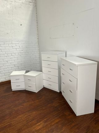 Conjunto Muebles Dormitorio Blanco - Nuevo 