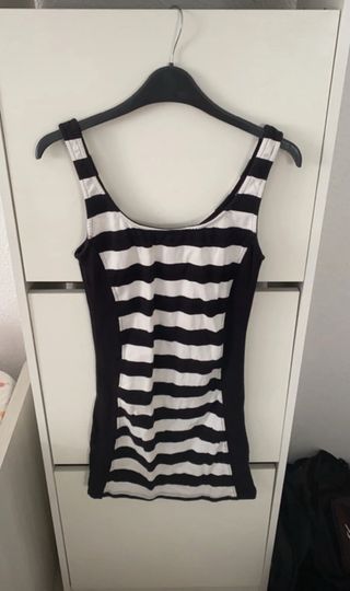 Vestido rayas blanco-negro