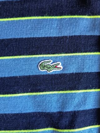 Jersey Lacoste rayas azul marino XL