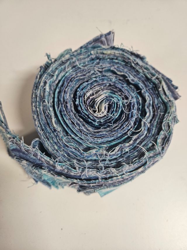 Jelly Roll telas azules - Patchwork