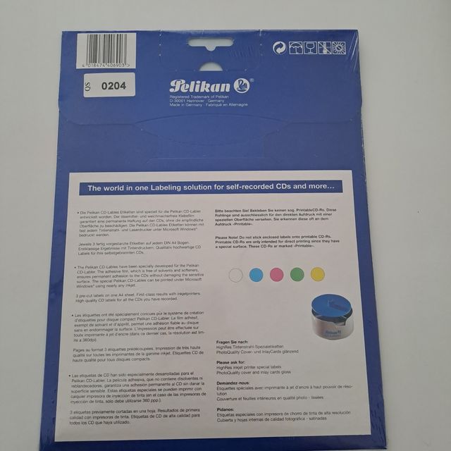 Etiquetas Pelikan CD (10 hojas)