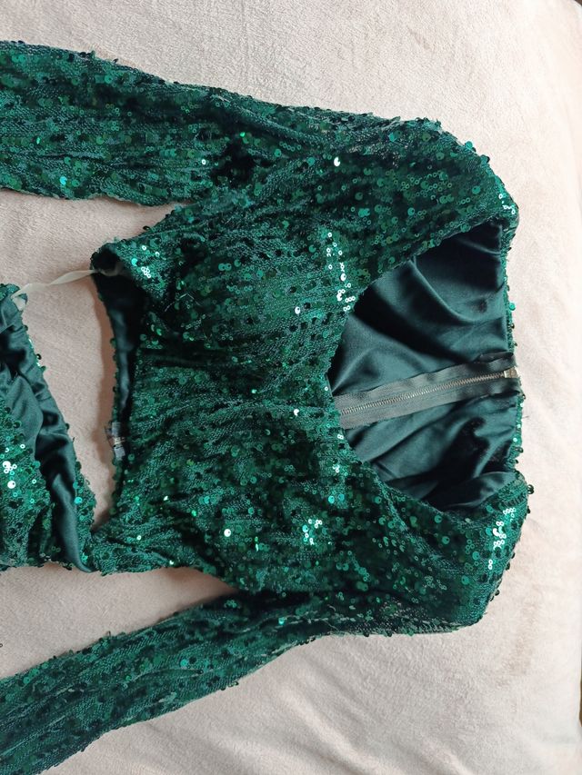 Abito a paillettes verde - Festa