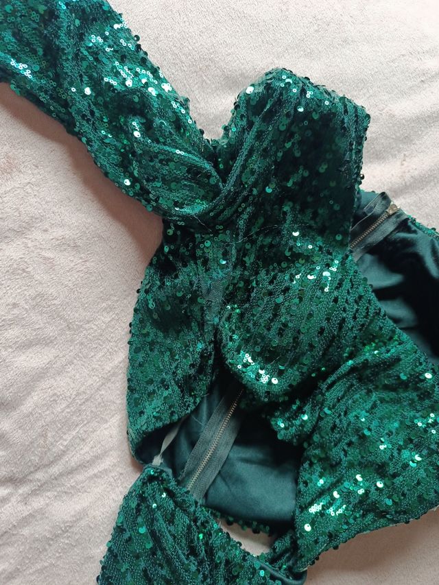 Abito a paillettes verde - Festa