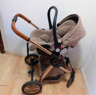 Silla de paseo bebé beige