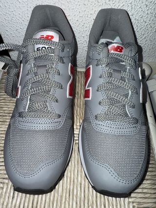 New Balance 500 Gris-Rojo
