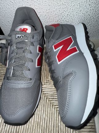 New Balance 500 Gris-Rojo