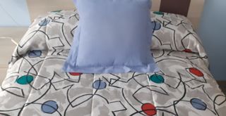 Juego 2 edredones, cama 105cm - Gris, azul..