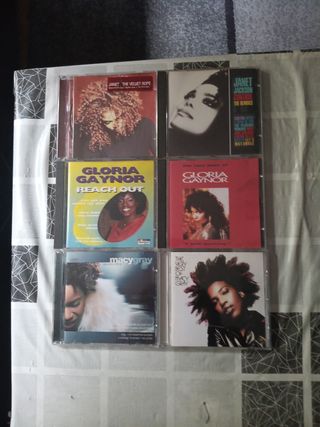Lote 6 CDs Janet Jackson, Gloria Gaynor, Macy Gray