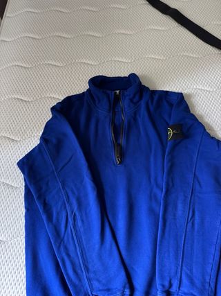 Felpa Stone Island blu zip