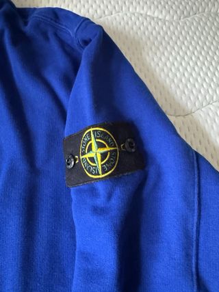 Felpa Stone Island blu zip