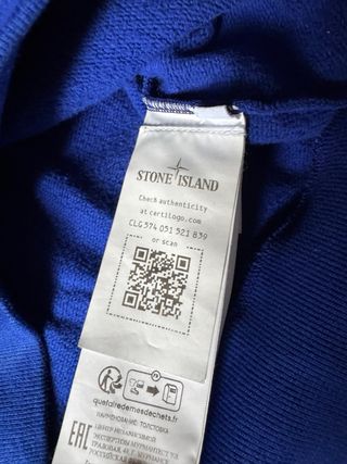 Felpa Stone Island blu zip
