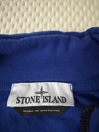 Felpa Stone Island blu zip